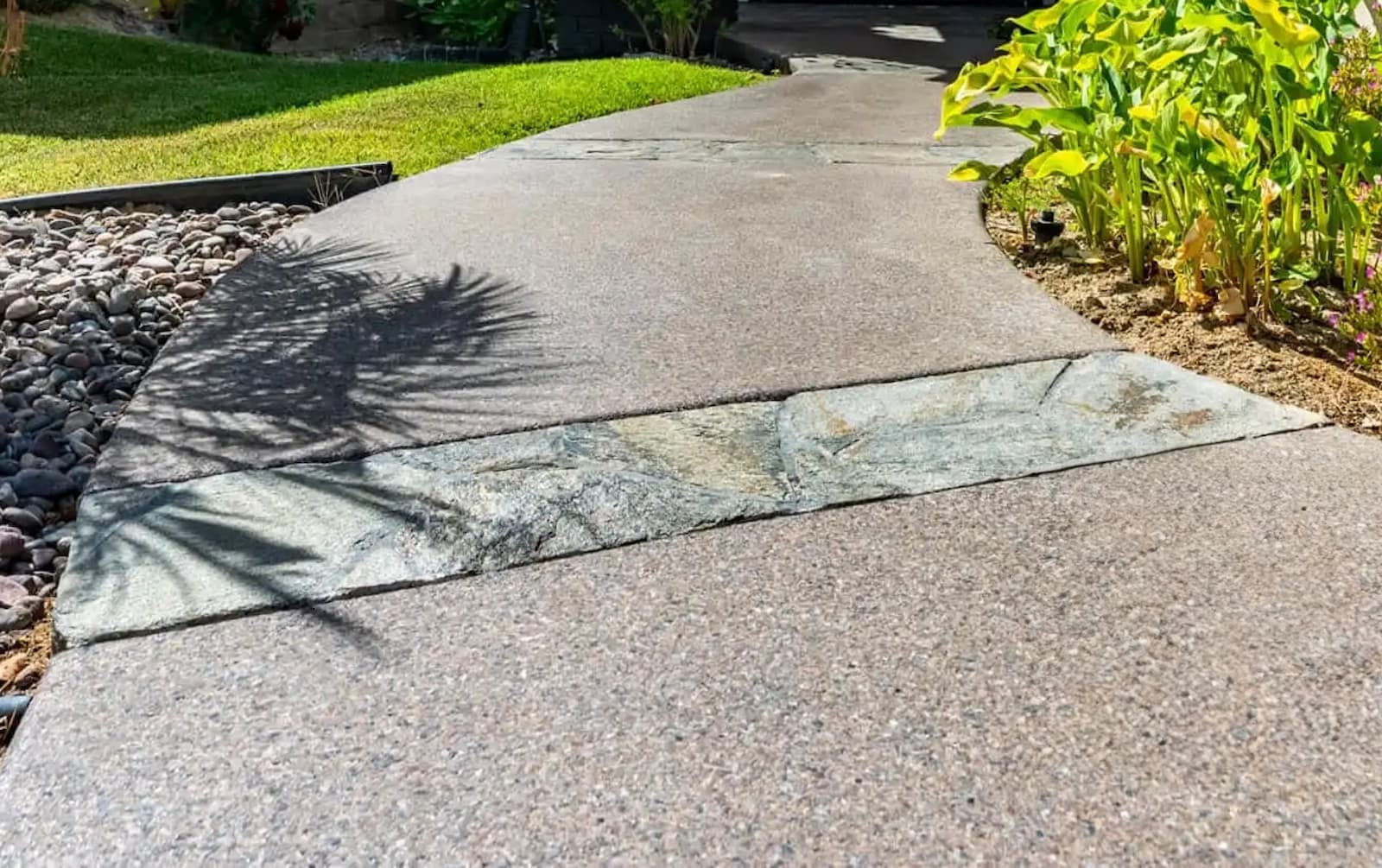 sidewalk leading up to residence