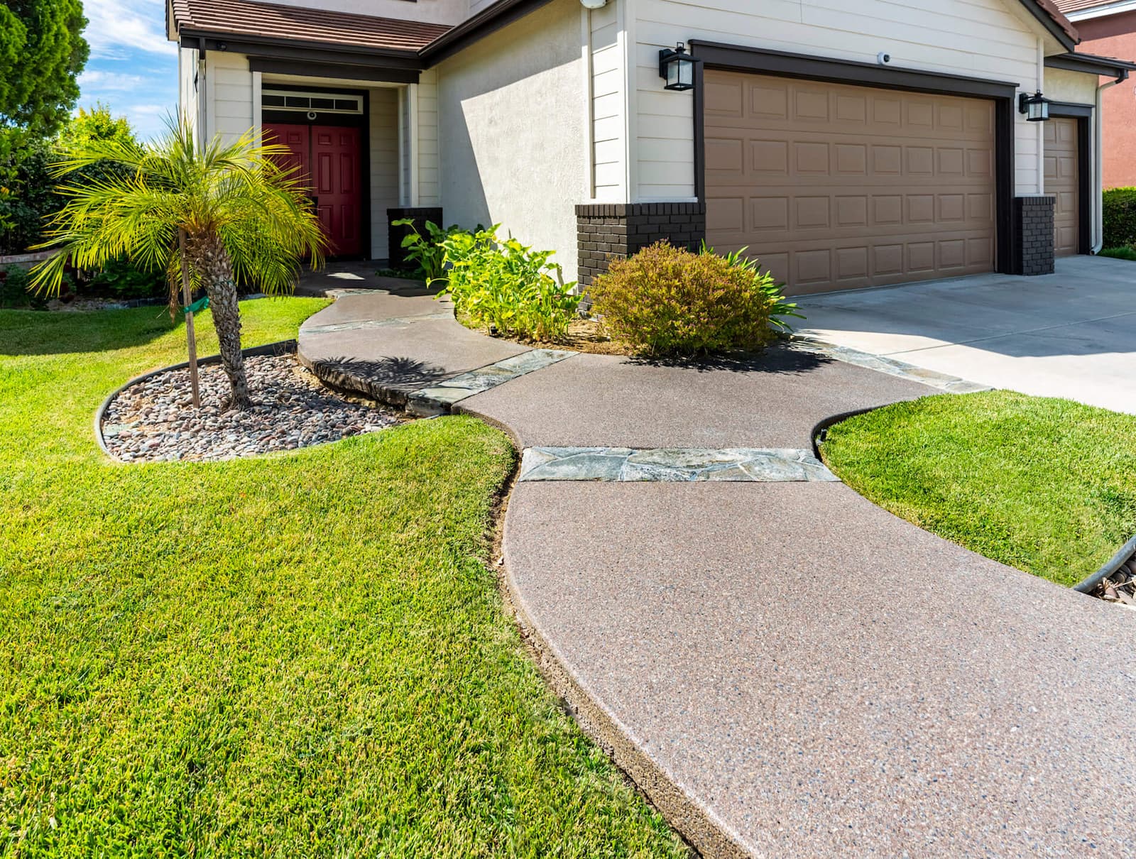 sidewalk coated with polyurea